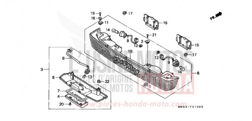 ECLAIRAGE DU COFFRE/FEU D'IMMATRICULATION GL1500AN de 1992